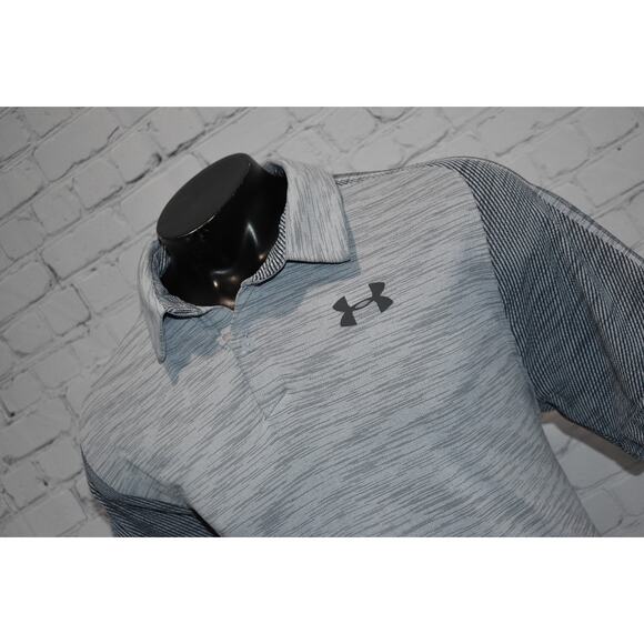 Under Armour Golf Playoff Polo Shirt Mens Size 2XL Loose HeatGear Gray - Picture 1 of 7